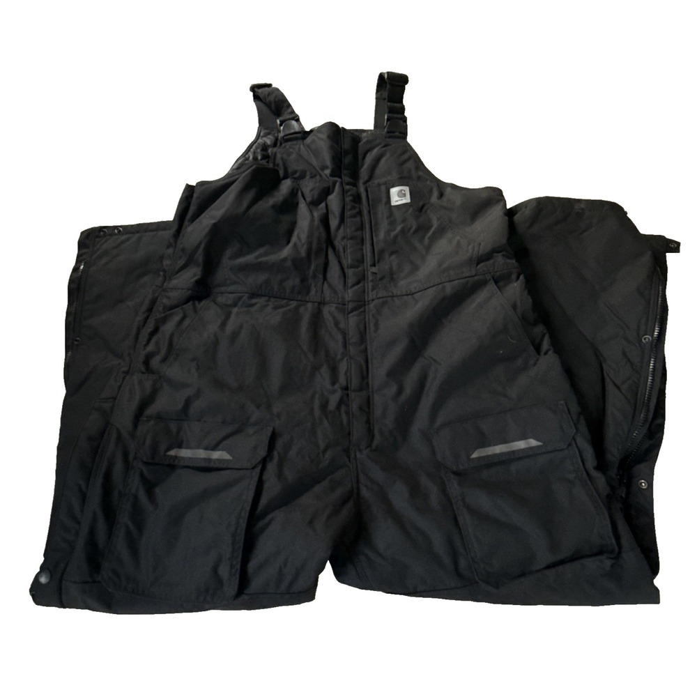 Carhartt Yukon Extremes Insulated Black Men's Snow Bib Overalls pants XL